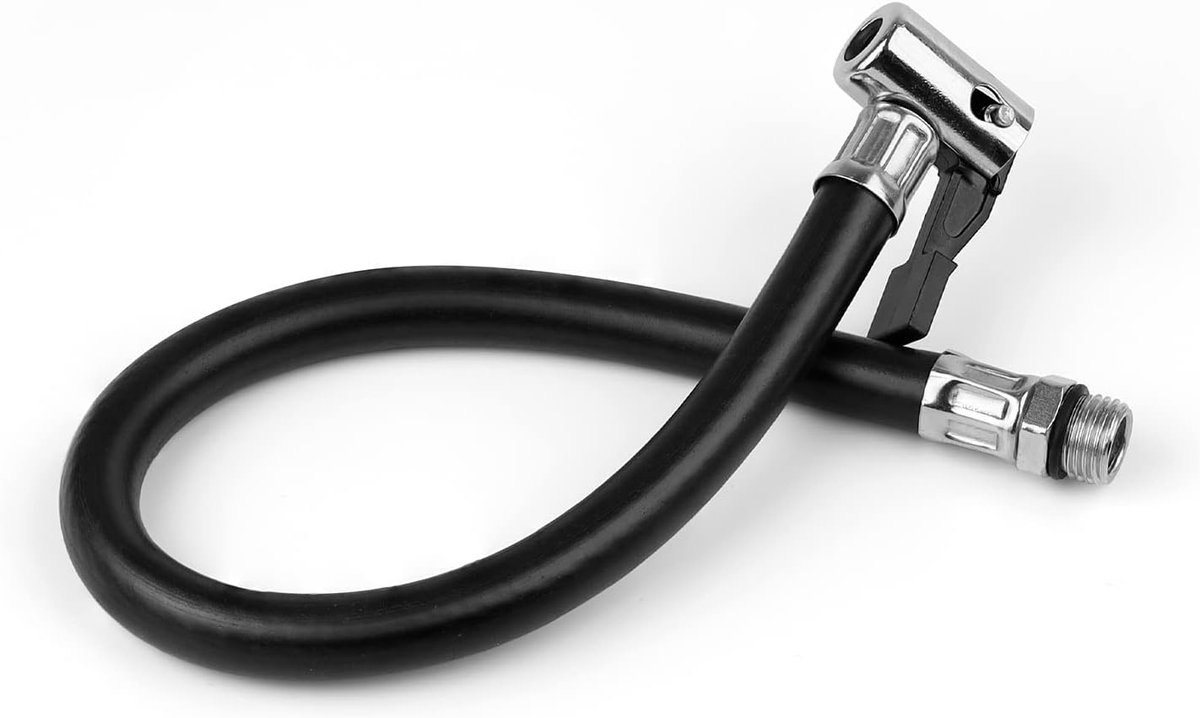 SnelShoppen - Tyre Inflation Hose 36 cm Vervangslang voor Auto- en Fietsketels, Luchtcompressor en Luchtpomp, Geschikt voor Schrader Ventiel, Flexibel