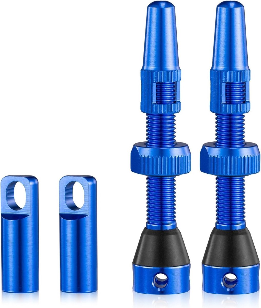 2 Stuks 44 mm Presta Tubeless Ventielen voor Fietsen - Aluminium Alloy MTB Ventielen voor Tubeless Systemen en Verbeterde Luchtafdichting