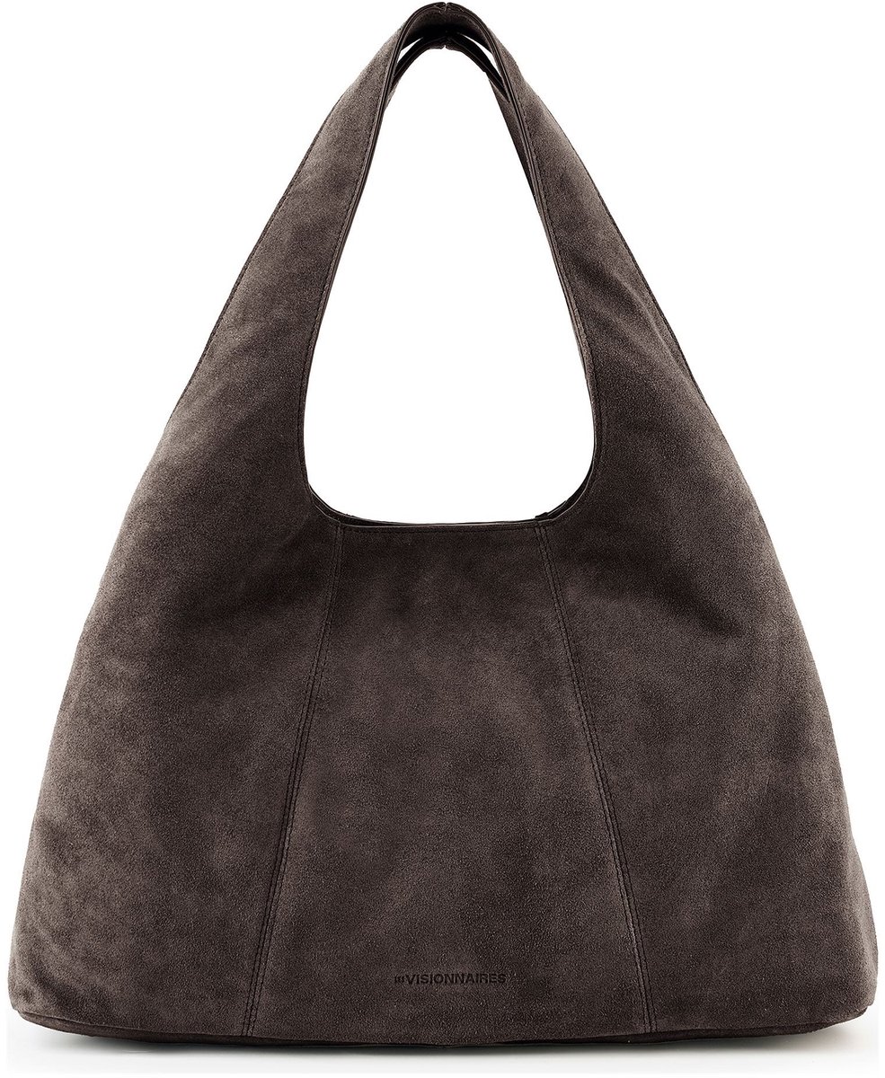 LES VISIONNAIRES Paz Essential Schoudertas Leder 46 cm - Dames - dark brown 1