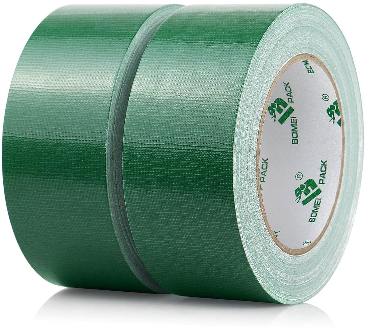 SnelShoppen - Waterproof Duct Tape 50 mm x 30 m - 2 Rollen Extra Sterk Groen Textiel Tape voor Bouw, Schilderwerk, Facade Constructie en Algemeen Gebr