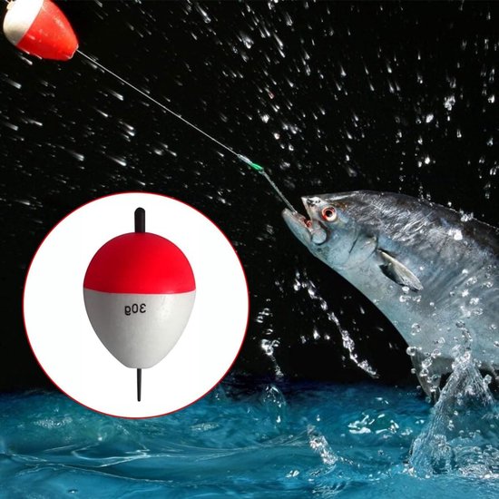 14-delige Set Harde Schuim Vissen Floats - Rood & Wit Snap-on Bobbers voor Crappie, Panfish en Walleye Visserij — afbeelding 2