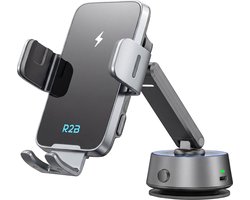 R2B Telefoonhouders Auto Zuignap met Draadloze Oplader & Elektrische Vacuüm Zuignap - Raam/Dashboard - Dashboardpad - GSM Houder Auto - Autohouder - Telefoonhouder Auto - Mobiel Houder Auto - Telefoon Houder - Auto Telefoonhouder - Phone Holder Car