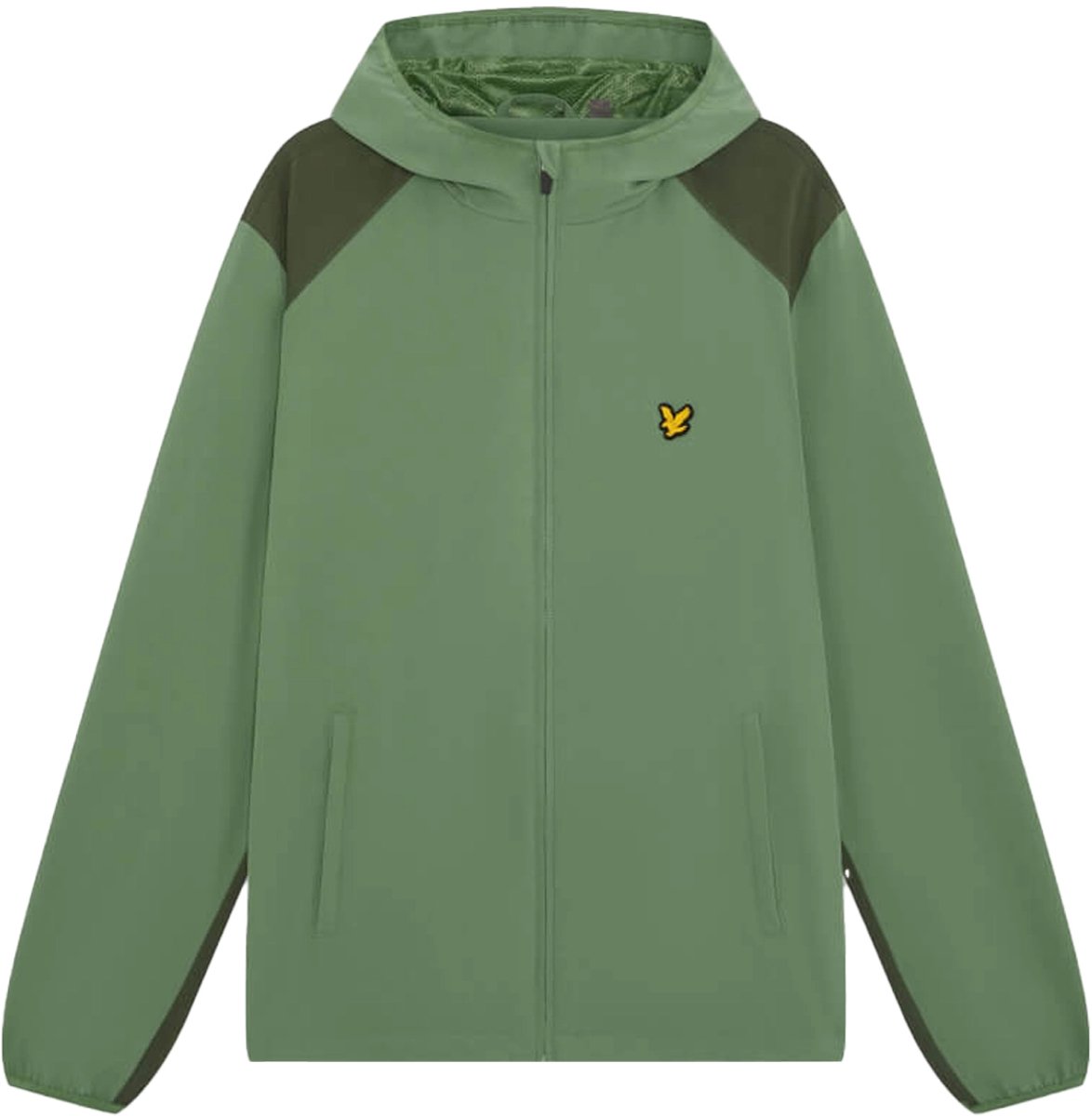 Lyle & scott panelled windbreaker in de kleur groen.