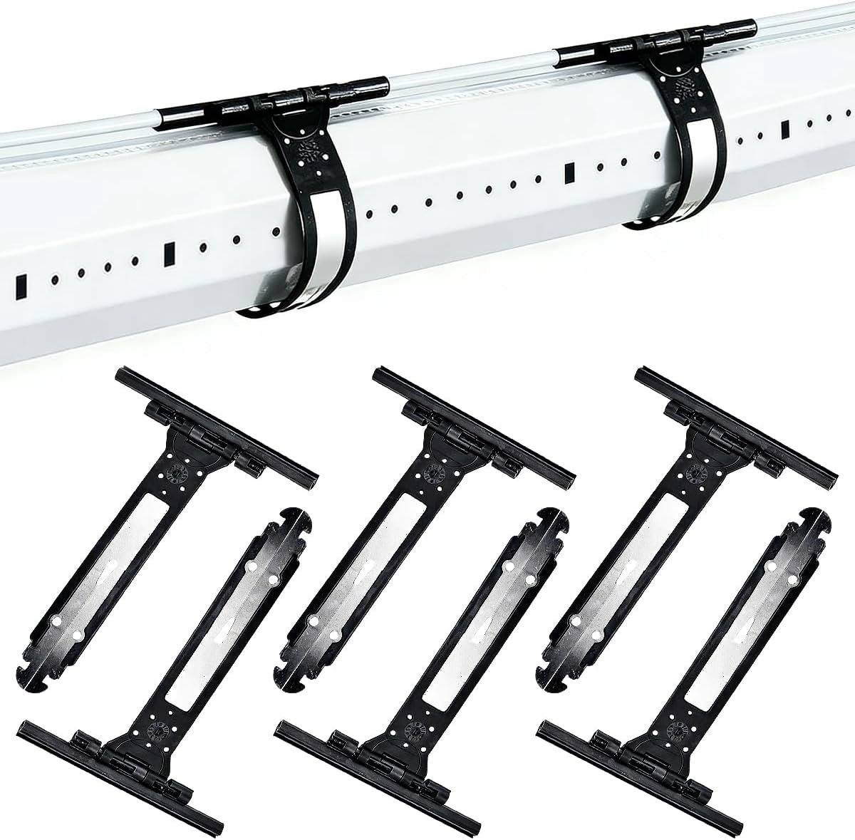 SnelShoppen - Set van 6 Flexibele Roller Shutter Bevestigingsveren - RVS Rolhuismaterialen voor Rolluiken - Universele Vervangingshaken - Compact en D