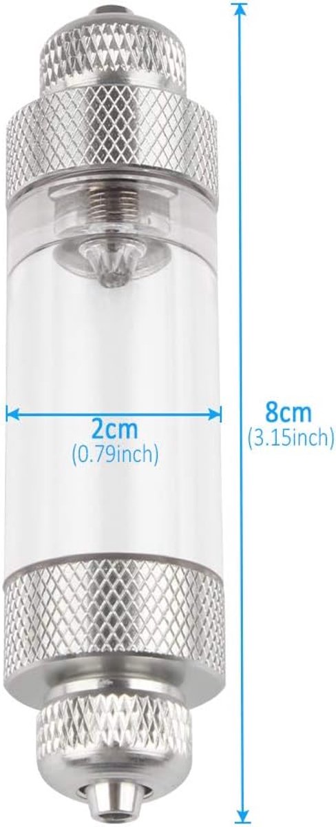 SnelShoppen - CO2 Bubble Counter en Drukregelaar voor Aquariums - Aluminium Legering, 1 Stuk, Ideaal voor Luchtpomp Accessoires