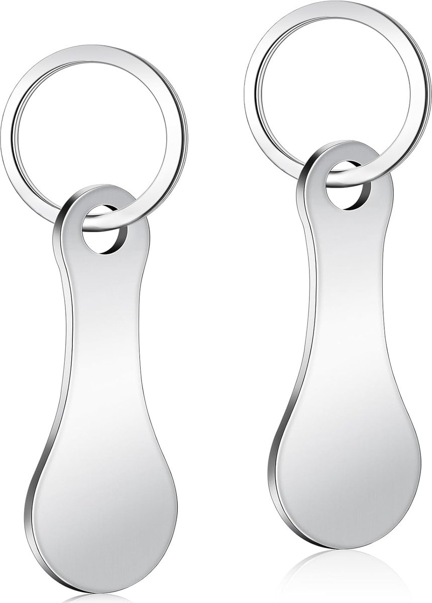 SnelShoppen - 2x Trolley Munten Sleutelhangers | Lichtgewicht Winkelwagentoken voor Supermarkt, Handig bij Sleutels, Ideaal voor Boodschappen en Dagel
