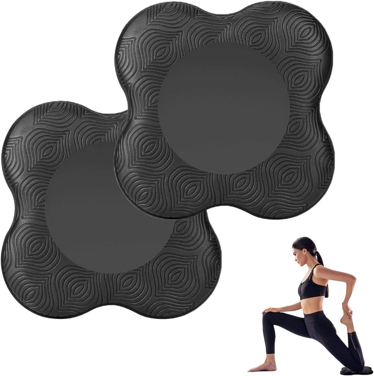 Kniebandage voor Yoga en Fitness, 2-delige Antislip Kussen voor Kniebescherming, Ideaal voor Pilates en Stretching