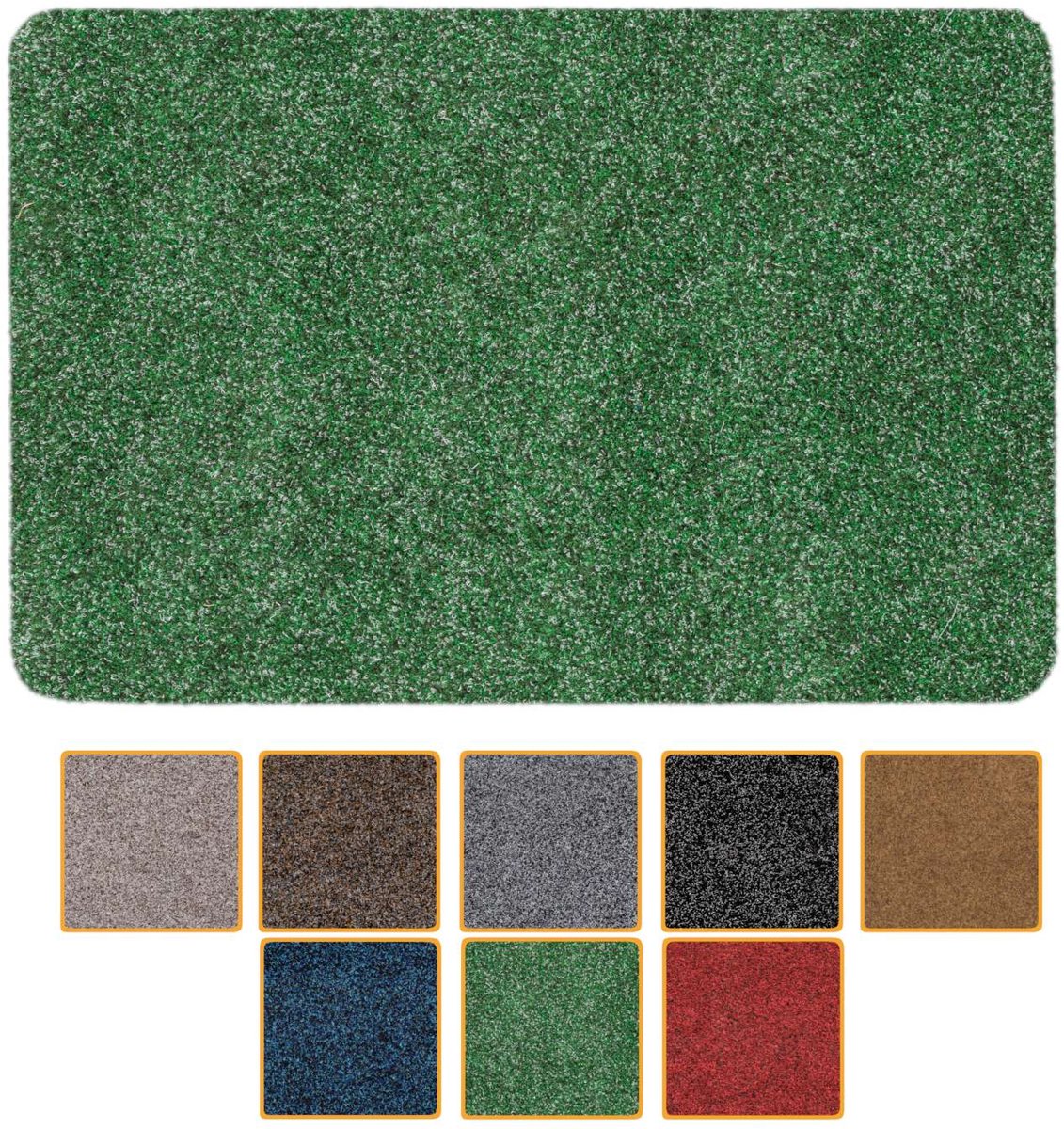 ANRO Deurmat Groen 60x40cm – Schoonloopmat Antislip Wasbaar Voordeur Hal Binnen & Buiten Op Maat