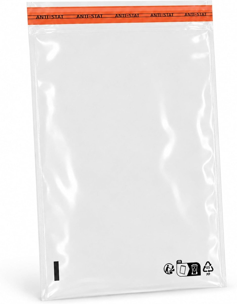 SnelShoppen - OPP Cellofaanzakjes 8x12 cm - 100 Stuks - Transparante Zakjes met Sterke Lijmflap voor Professionele Verpakking van Webshop en Winkelpro