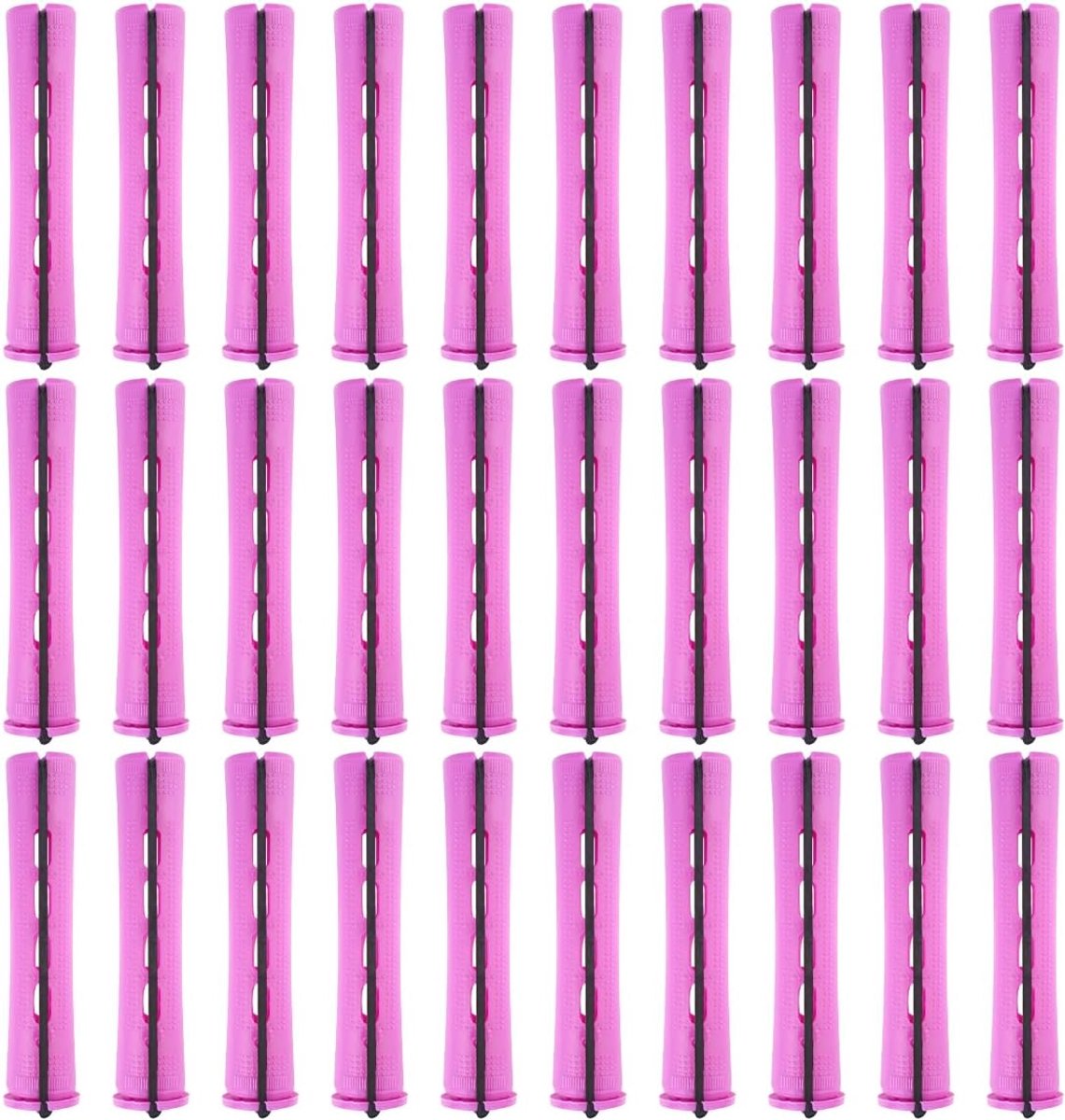 SnelShoppen - 30 Stuks Middelgrote Haar Krulspelden Rollers 0,75 Inch - Permanent Staven Perm Kit voor Lang en Kort Haar - Kunststof Haar Rollers voor