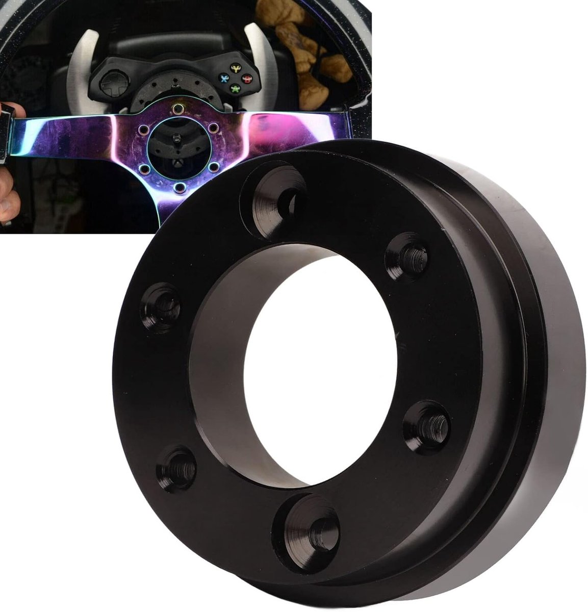 SnelShoppen - 70mm Racing Stuurwiel Hub Adapter - Vervangende Stuurwieladapter 70mm voor G29 G920 - Geschikt voor 13-14 Inch Stuurwielen - Precisie CN