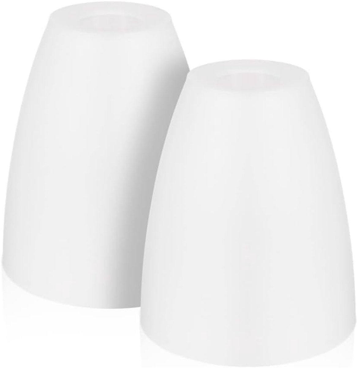 SnelShoppen - 2 Stuks Helder Glas Lampenkappen Vervanging voor Staande Lampen - Kleine Open Stijl Tafellampafdekkingen - Perfecte Accessoires voor Thu