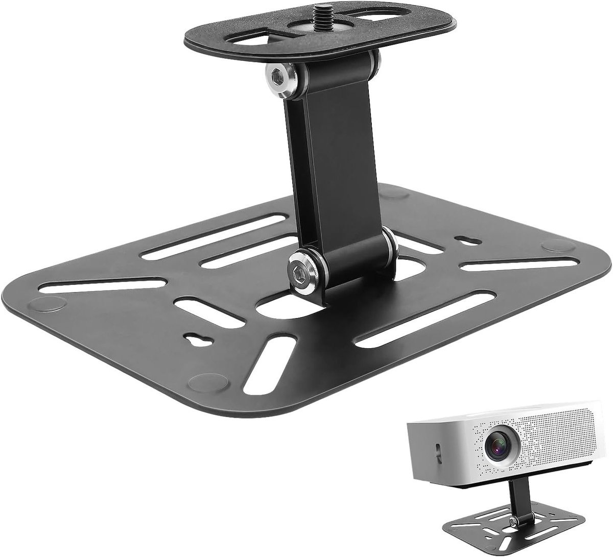 SnelShoppen - Mini Desktop Projector Houder Multi-Functionele Projector Steun met 1/4 Inch Schroefinterface, Geschikt voor Slaapkamer, Woonkamer, Conf