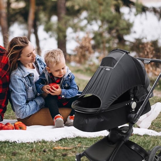 Universele kinderwagenaccessoire: zonnescherm, UV-beschermende hoes voor kinderwagen, zonneklep voor kinderwagen/autostoeltje (zonder venster) van Universele — afbeelding 2