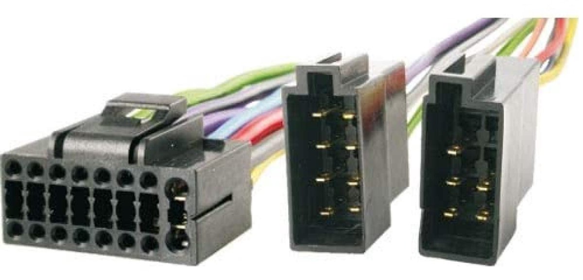 SnelShoppen - Audioproject A295 Car Radio Adapter Kabel JVC 16 Pin Plug naar ISO Bus - Geschikt voor Audi BMW Ford VW Seat Mercedes Skoda Opel Corsa A