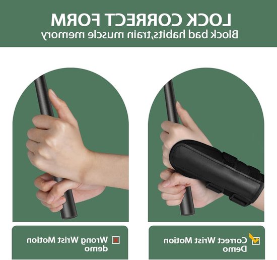 Golf Polssteun Set van 2, Neopreen Polsfixatie voor Training, Ondersteuning voor Golfer Hand en Swing Stabiliteit van GOLF — afbeelding 3