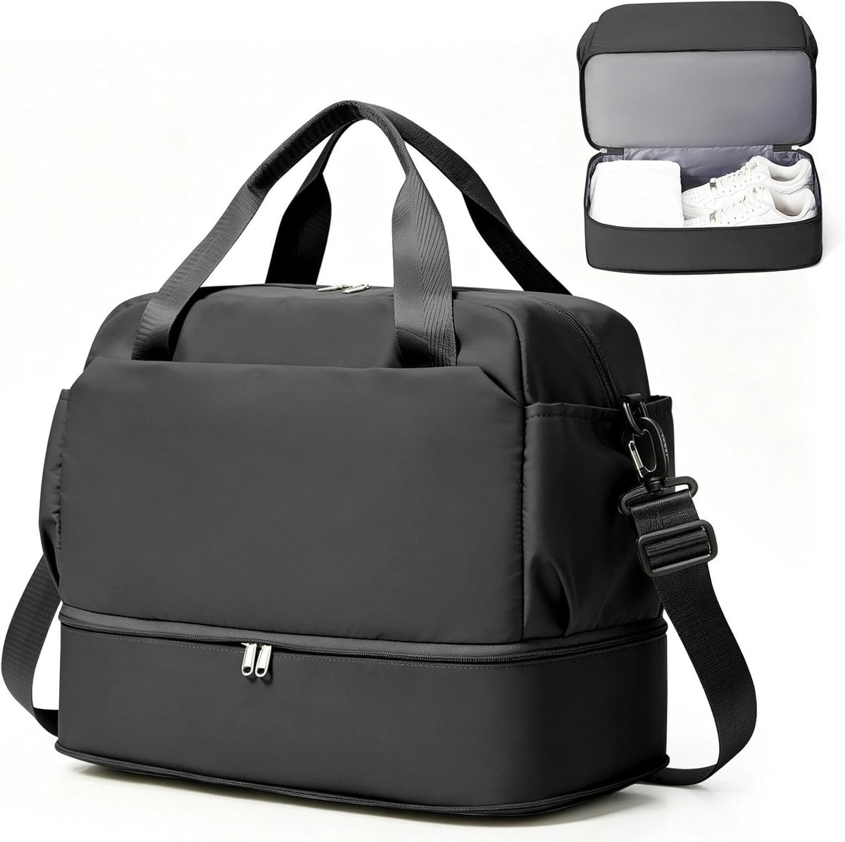 SnelShoppen - Travel Bag Sporttas Duffle Bag Vrouwen Weekendtassen Handbagage Waterproof Fitness Bag 40x20x25cm (20L) voor Gym, Zwemmen, Reizen