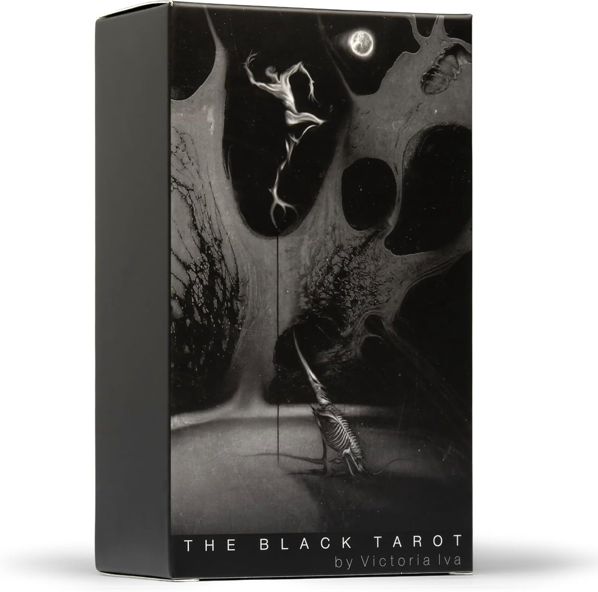 SnelShoppen - Black Tarot Kaarten Deck - Unieke Kunst, Spirituele Groei, Schaduwwerk, 78 Kaarten, Diepgaande Lezingen, Geschikt voor Beginners en Erva