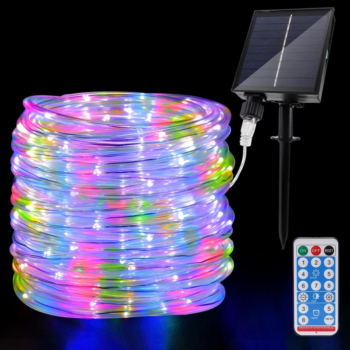 SnelShoppen - Outdoor Solar LED Rope Lights 22m 200LEDs - IP65 Waterproof Tuinverlichting met 8 Verlichtingsmodi - Decoratie Lichten voor Feest, Kerst