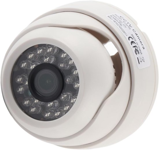 SnelShoppen - CCTV Camera Dome 1080P HD met 3.6mm Lens, Infrared Nachtzicht, 24 LED's, 4-in-1 Beveiligingscamera voor Binnen en Buiten van Snelshoppen — afbeelding 2