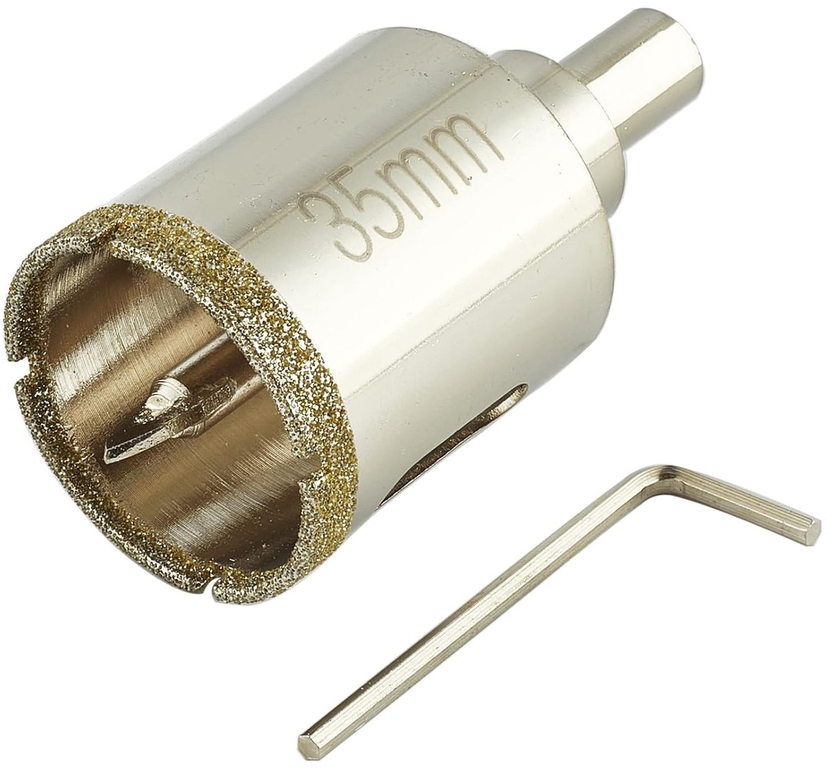 SnelShoppen - 1 3/8" Diamant Boor met Centreringsboor voor Tegels, Marmer, Graniet, Keramiek, Porselein en Glas - 1-1/2 Inch Snijdiepte voor Dikke Wer