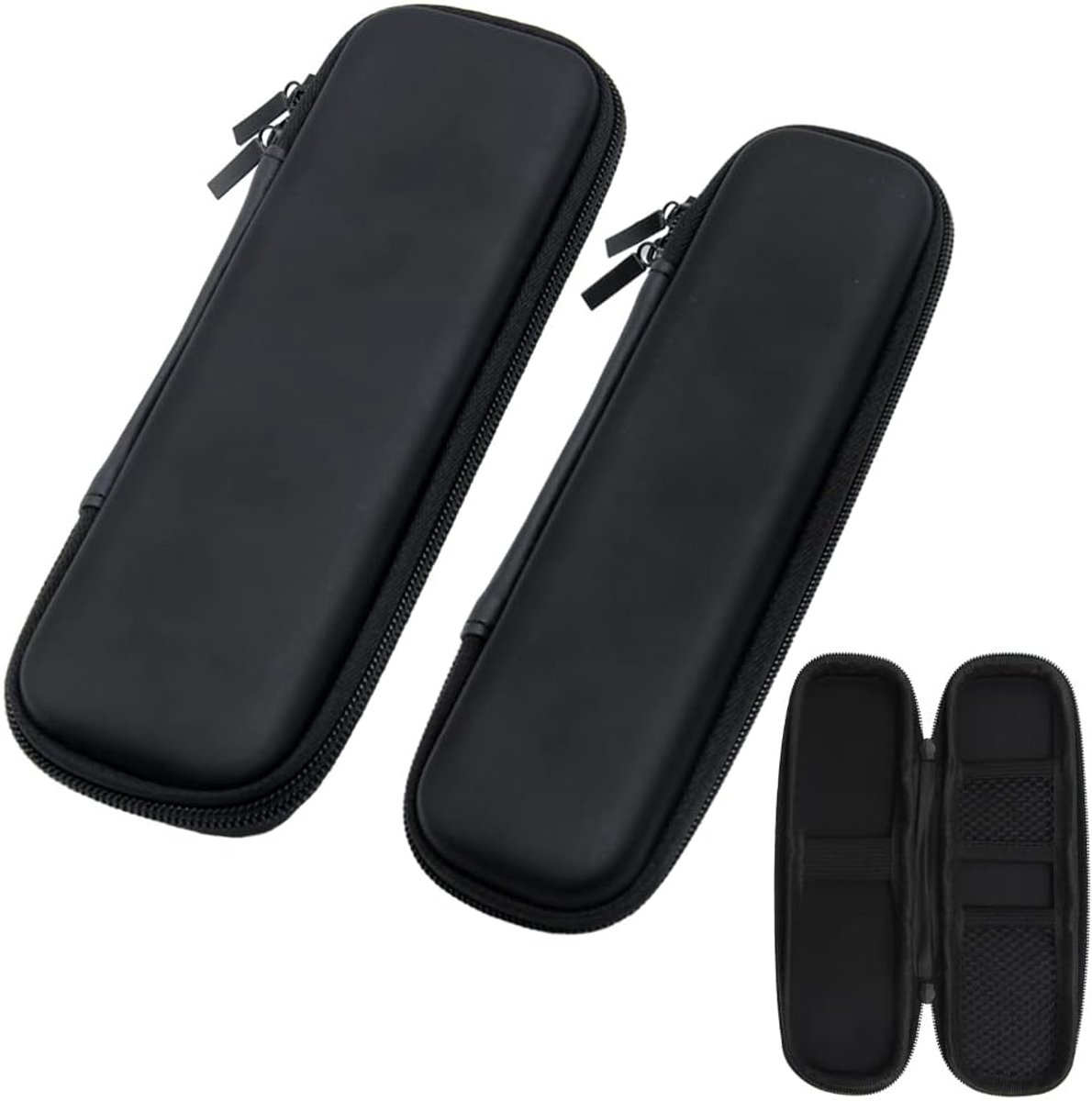 Klein Zwart Hard Shell Pennenetui Set - 2 Stuks