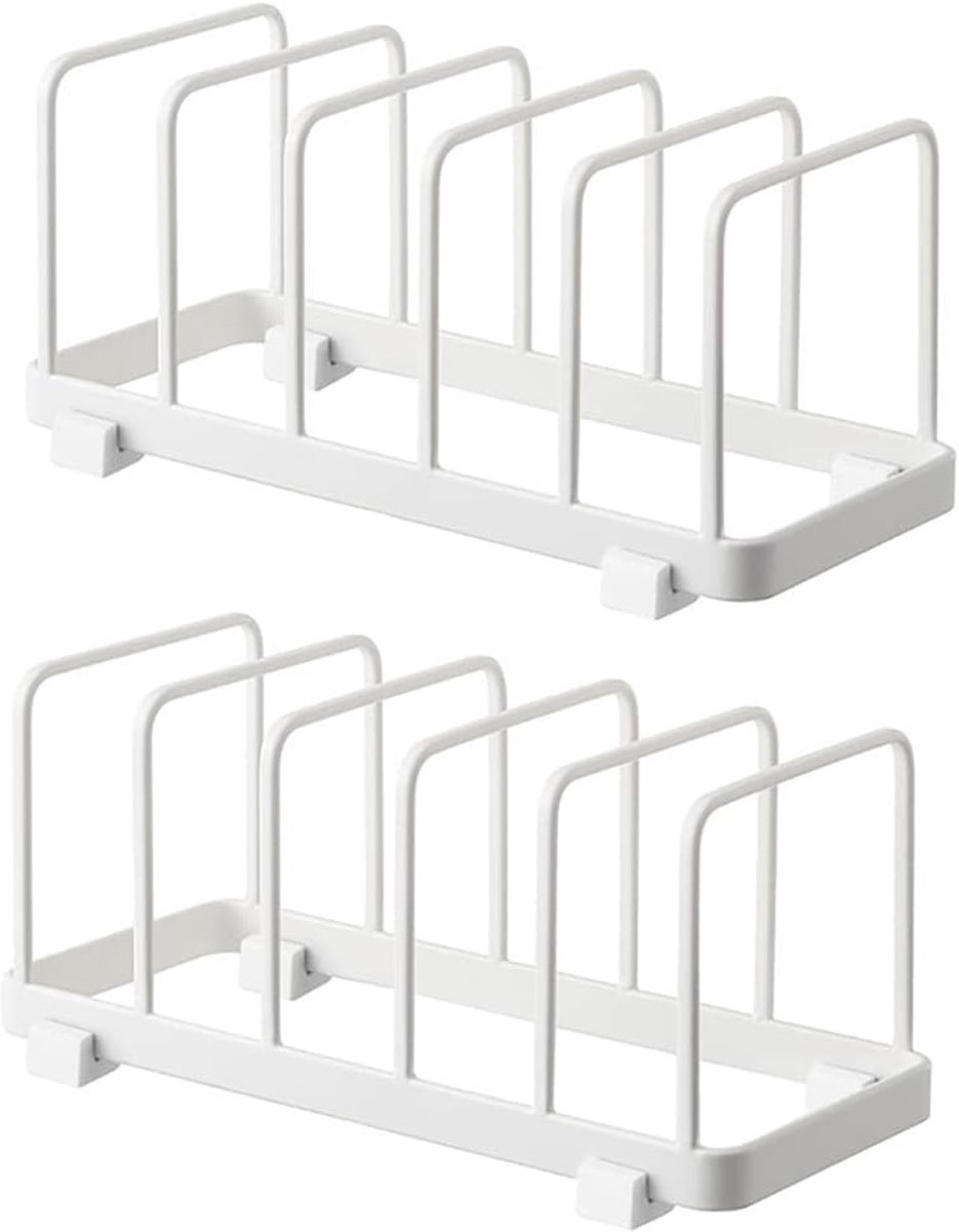 SnelShoppen - Plate Rack Keuken Organizer, Wit, Ideaal als Afwasrek voor Borden, Geschirrhouder voor Snijplanken, Multifunctionele Keukenoplossing