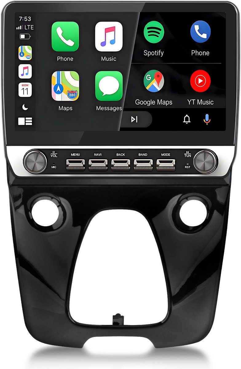 Cestovet Autoradio - Geschikt Voor Toyota Aygo Citroen C1/Peugeot 108 - 6GB+128GB - Draadloze CarPlay & Andriod Auto, DAB+, GPS-navigatie, Bluetooth, Stuurwielbediening, WiFi - 10,1-inch Touchscreen, DSP, 4G Lte, Octa-core processor