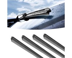 Set van 4 Universele Ruitenwisserbladen Rubber Strips zonder Frame voor Auto's (80cm) - Vervangingsonderdelen voor Optimale Zichtbaarheid en Veiligheid