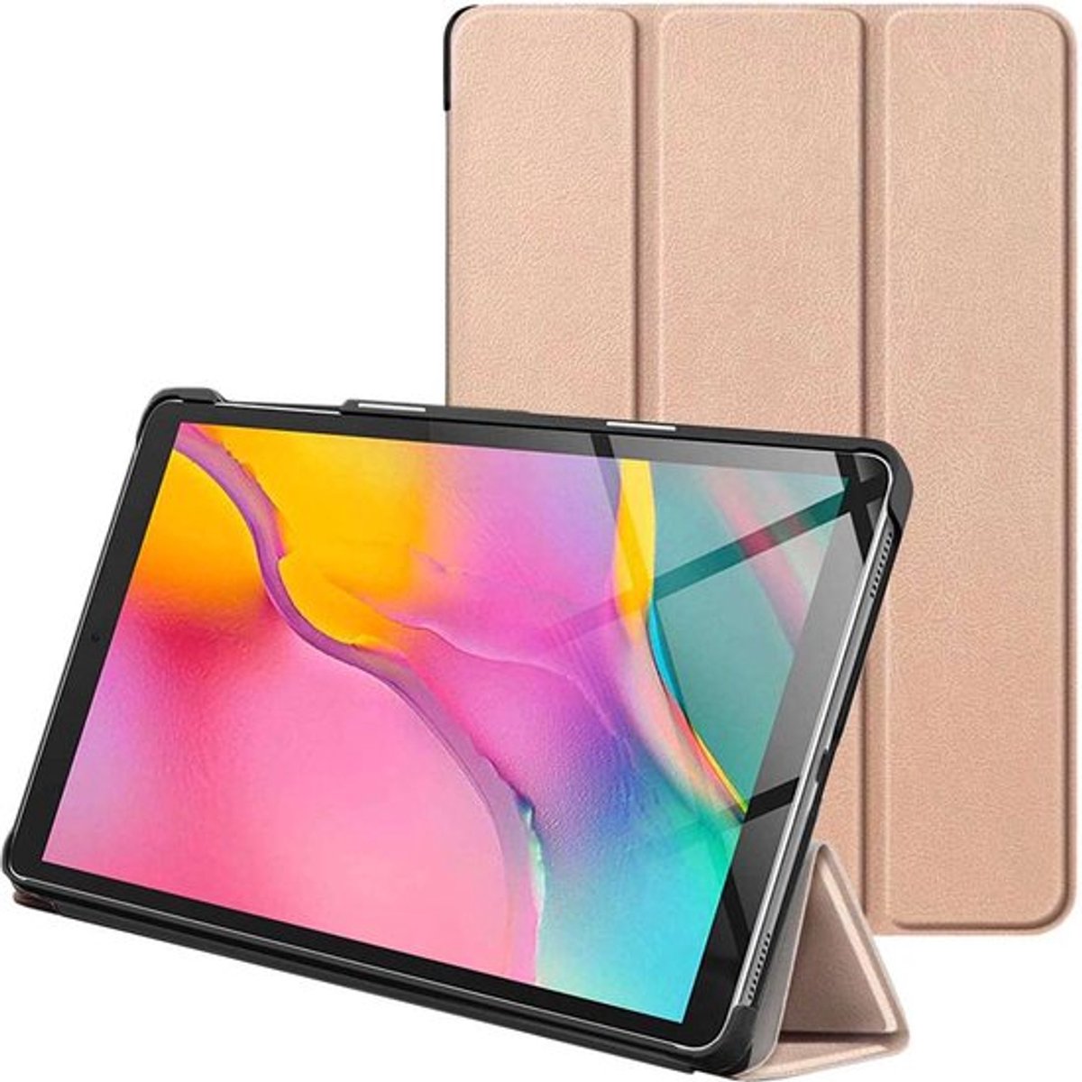 ebestStar - Hoes geschikt voor Samsung Galaxy Tab A 10.1 2019 T510 T515, Slanke Design PU Lederen Etui, Automatische Slaap/Wake, SmartCase hoesje, Goud