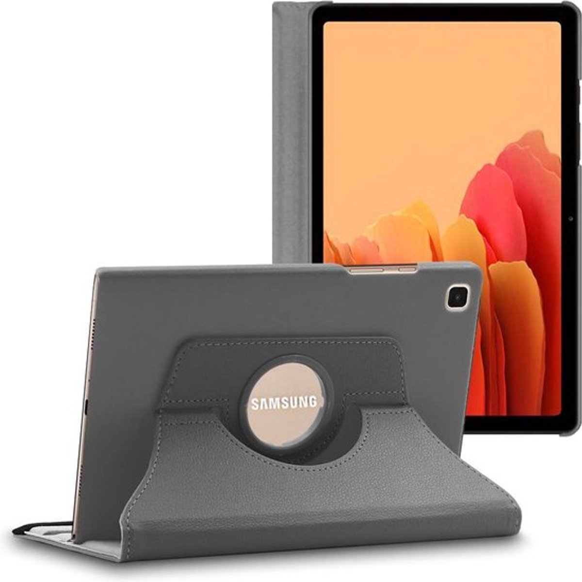 ebestStar - Hoes geschikt voor Samsung Galaxy Tab A7 10.4 T505 (2022, 2020), Roterende Etui, Case, 360° Draaibaar hoesje, Grijs
