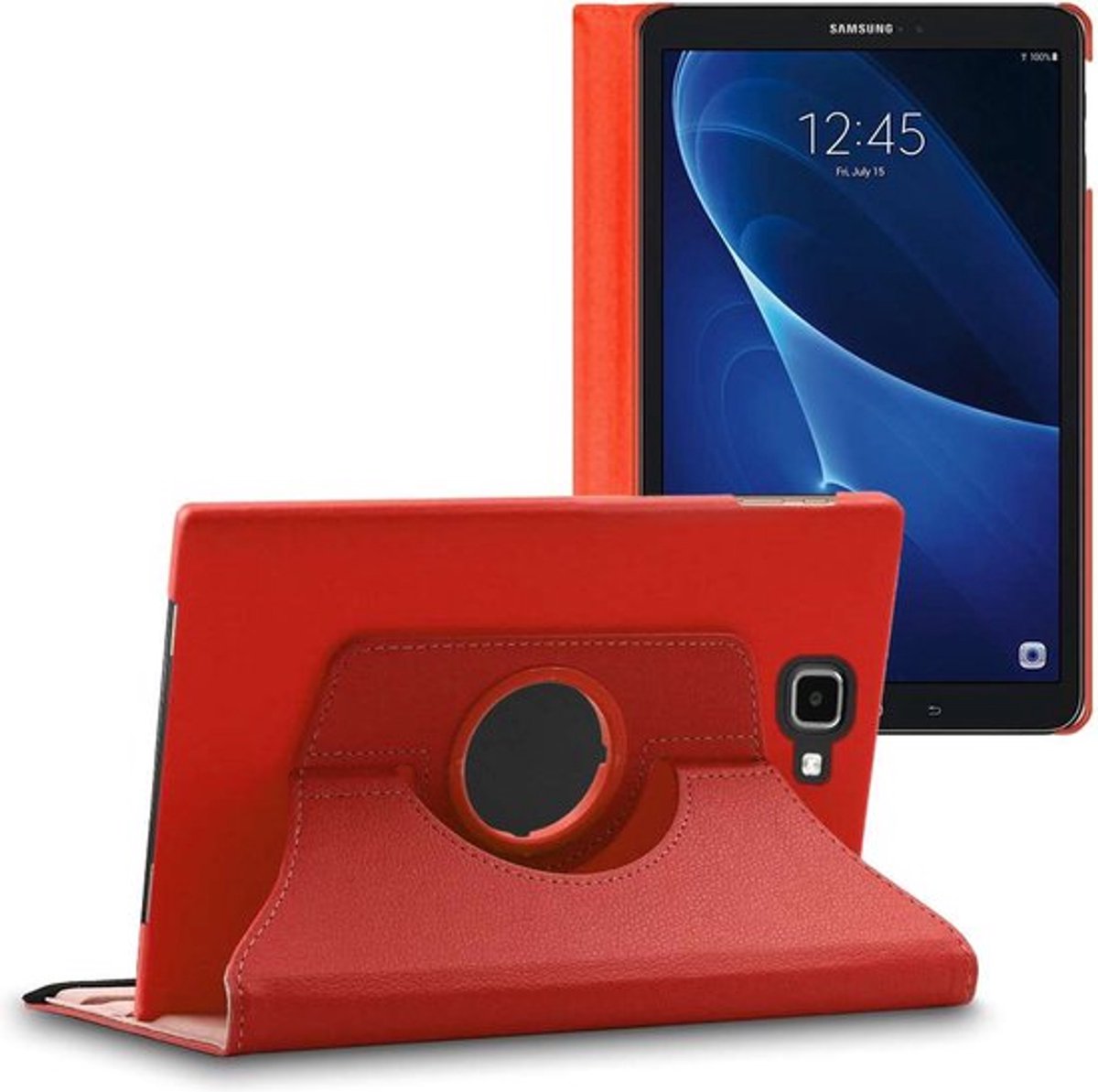 ebestStar - Hoes geschikt voor Samsung Galaxy Tab A6 A 10.1 (2018, 2016) T580 T585, Roterende Etui, Case, 360° Draaibaar hoesje, Rood