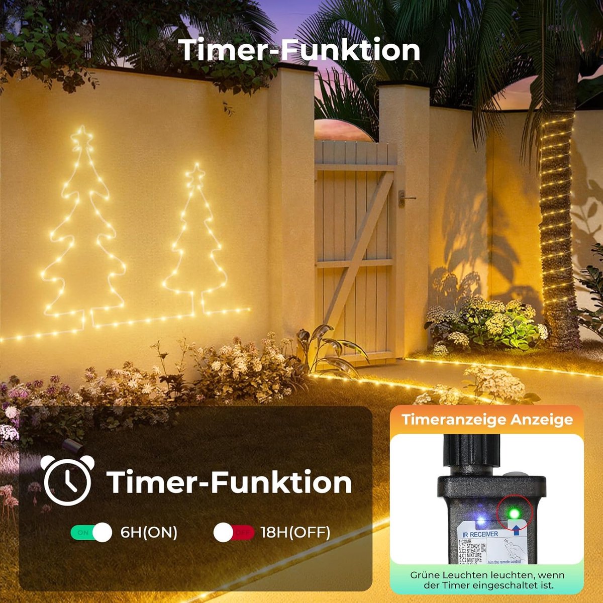 SnelShoppen - LED Slangverlichting 30m, 700 LEDs, Buiten Fairy Lights, IP67 Waterdicht, 8 Modi, Dimbaar, Afstandsbediening, Timer, Warm Wit, Decoratie
