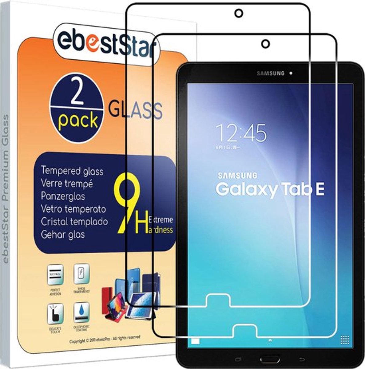 ebestStar - {2 Stuks} Gehard glas geschikt voor Samsung Galaxy Tab E 9.6 T560, T561, Screen Protector Cover, Schermbeschermer Tempered Glass