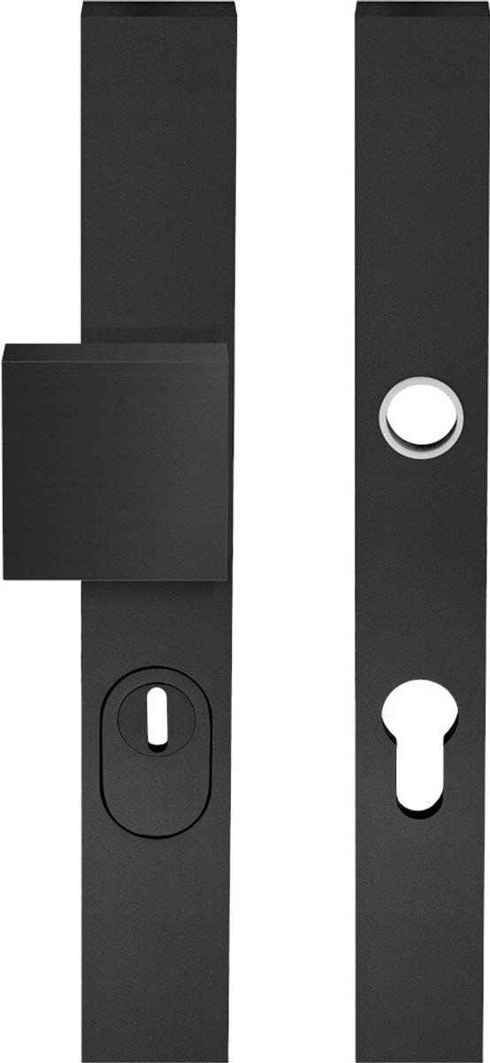 Veiligheidsschild + Knop RVS Zwart PC72 Recht 250X35mm KTB SKG*** - 1219656