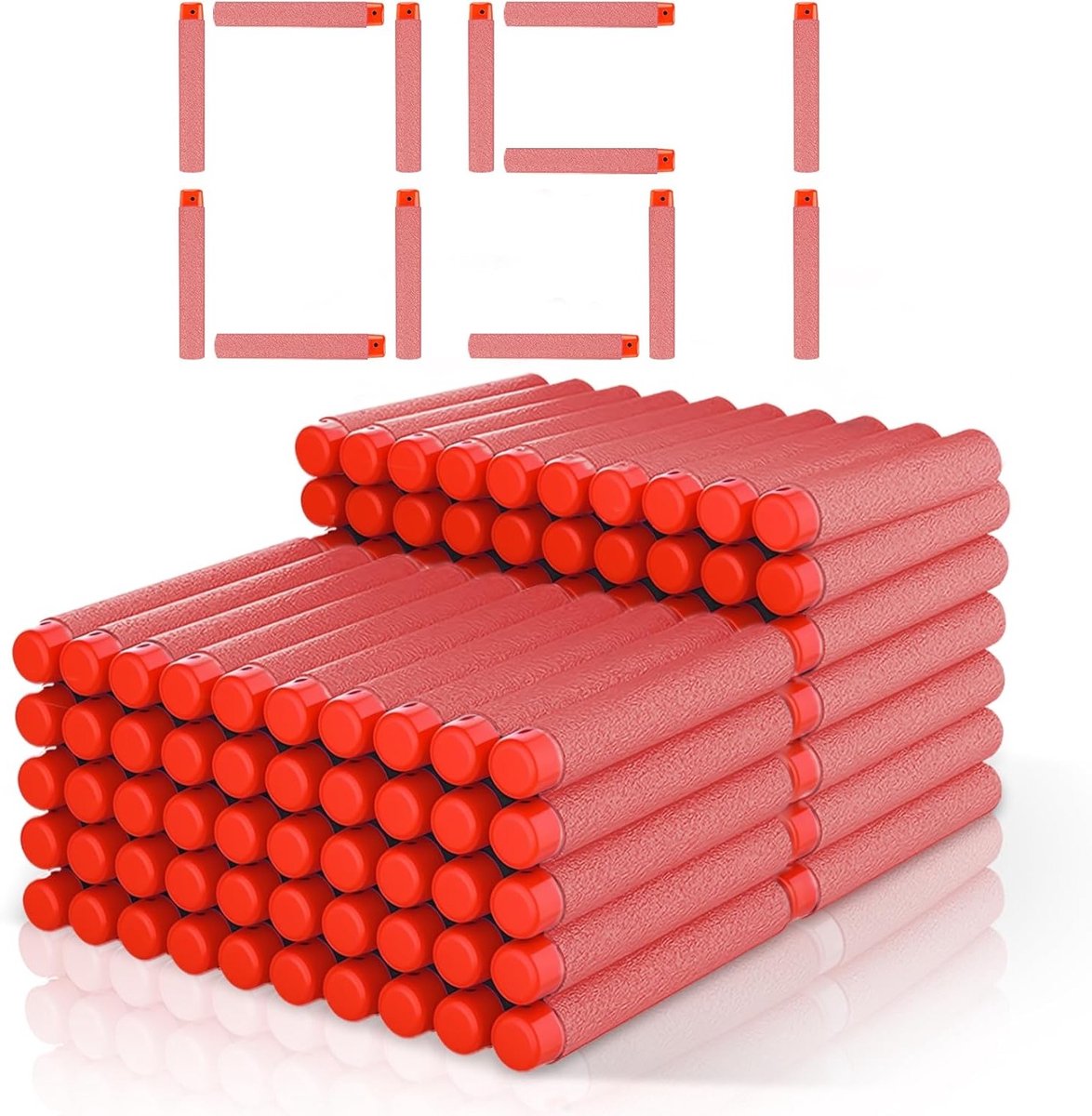 120 Stuks Foam Darts voor Nerf Blasters - Vervangende Pijlen, Schietaccessoires en Feestartikelen in Rood