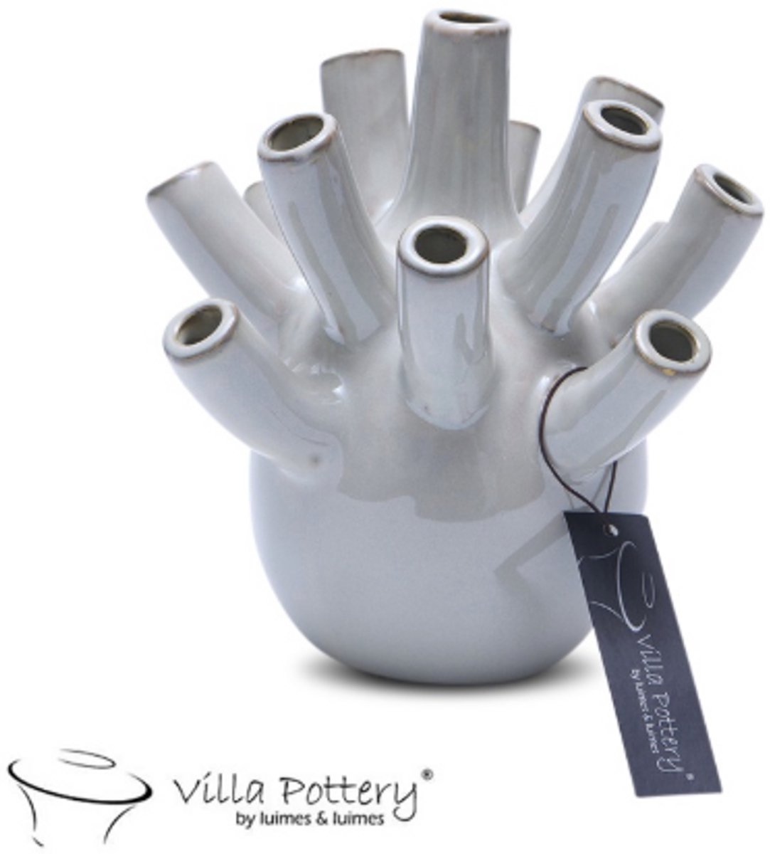 Vaas - Villa Pottery - Woondecoratie - Keramiek - Decoratie - Voorjaarscollectie - Waterdicht - Pinokkio 1_1 Grey