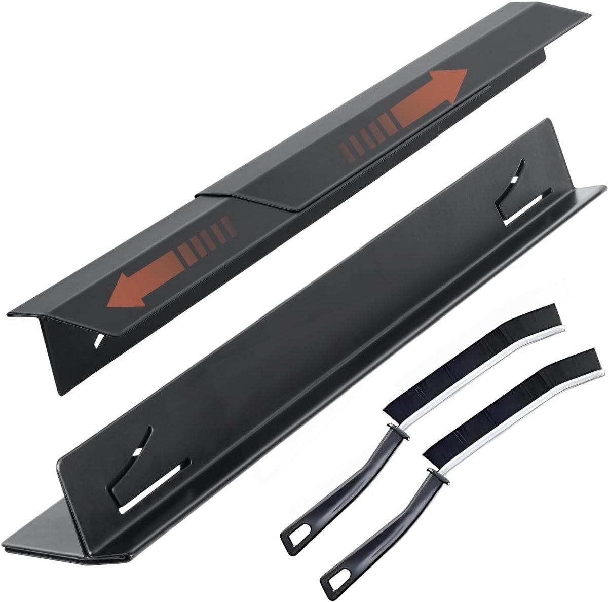 SnelShoppen - 2-pack Keuken Oven Gap Guards RVS - T-vormige Filler voor Kookplaat - Verstelbare Slit Cover 13.8-27.5 inch - Hittebestendige Spaltabdek