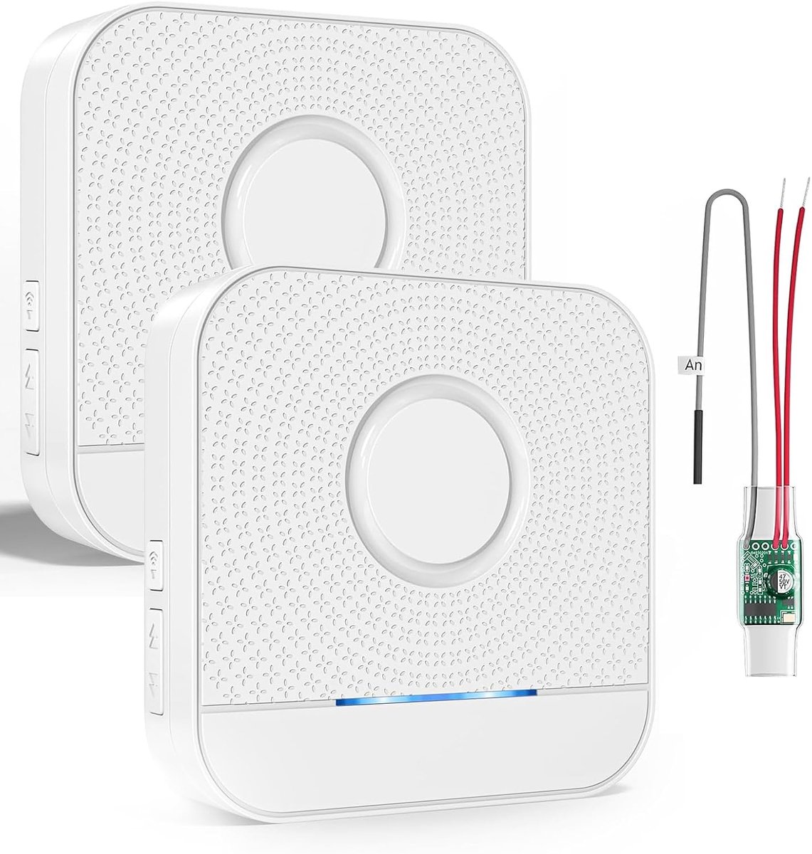SnelShoppen - Draadloos Signaal voor Intercom Installatie, Bel Systemen, Deurbel en Chime Extensie Kit, Draadloze Converter 3-24 V AC/DC met Ontvanger