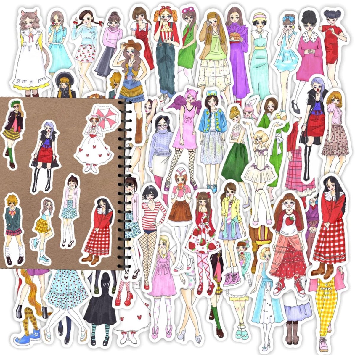 SnelShoppen - Esthetische Marinestickers 240 Stuks, Waterdichte DIY Scrapbook Accessoires, PET Transparant, Decoratieve Stickers voor Fotoalbum, Dagbo