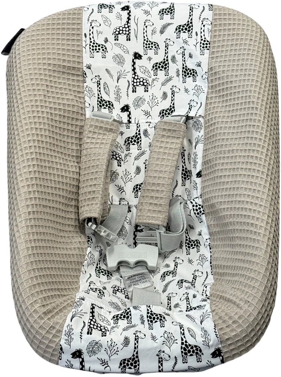 Stokke Tripp Trapp Newborn hoes zand beige giraffen