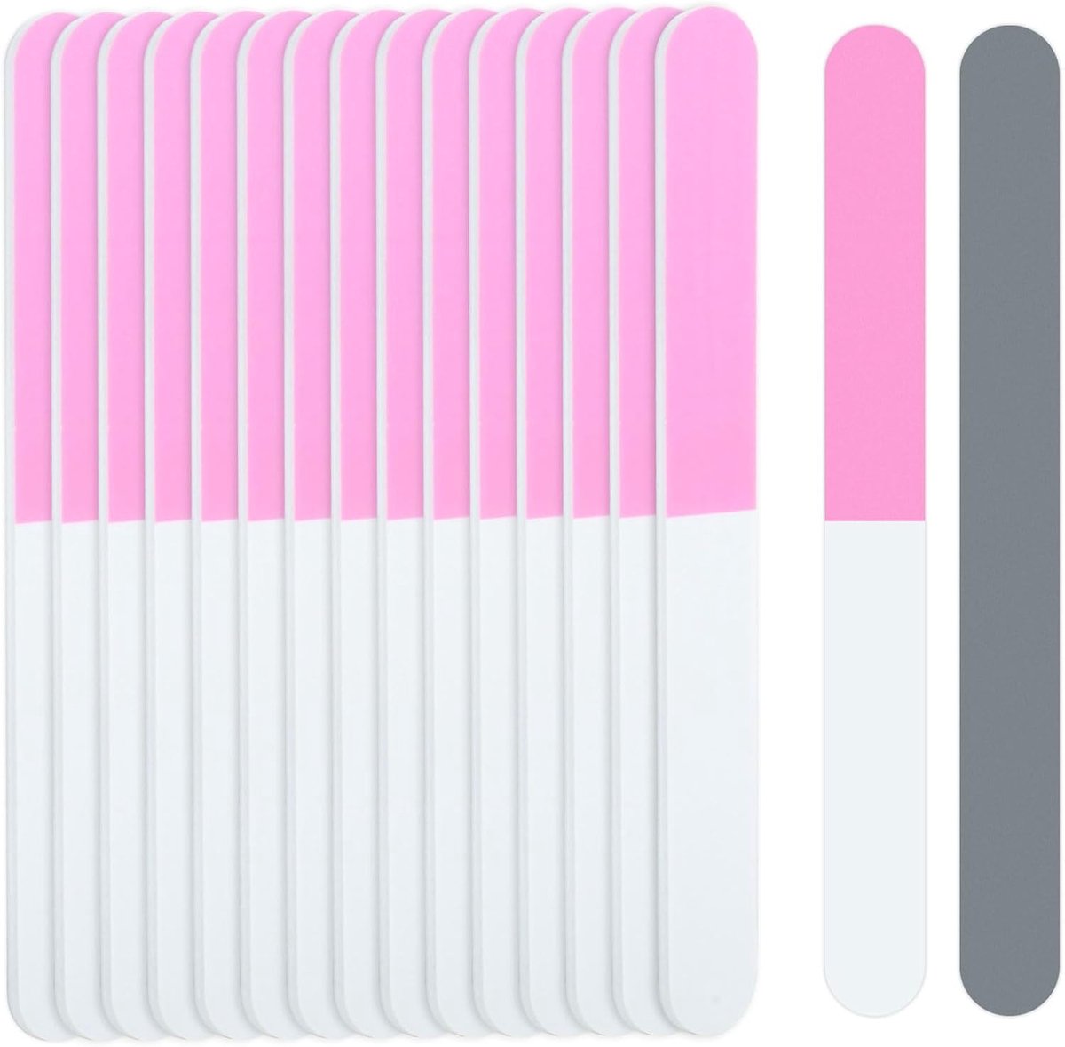 SnelShoppen - Polijstvijl Set 30 Stuks, 600/1200/3000 Korrel, Nagelpolijstmachine voor Natuurlijke Nagels, 3-Zijdige Nagelbufferblok, Gelnagels en Thu
