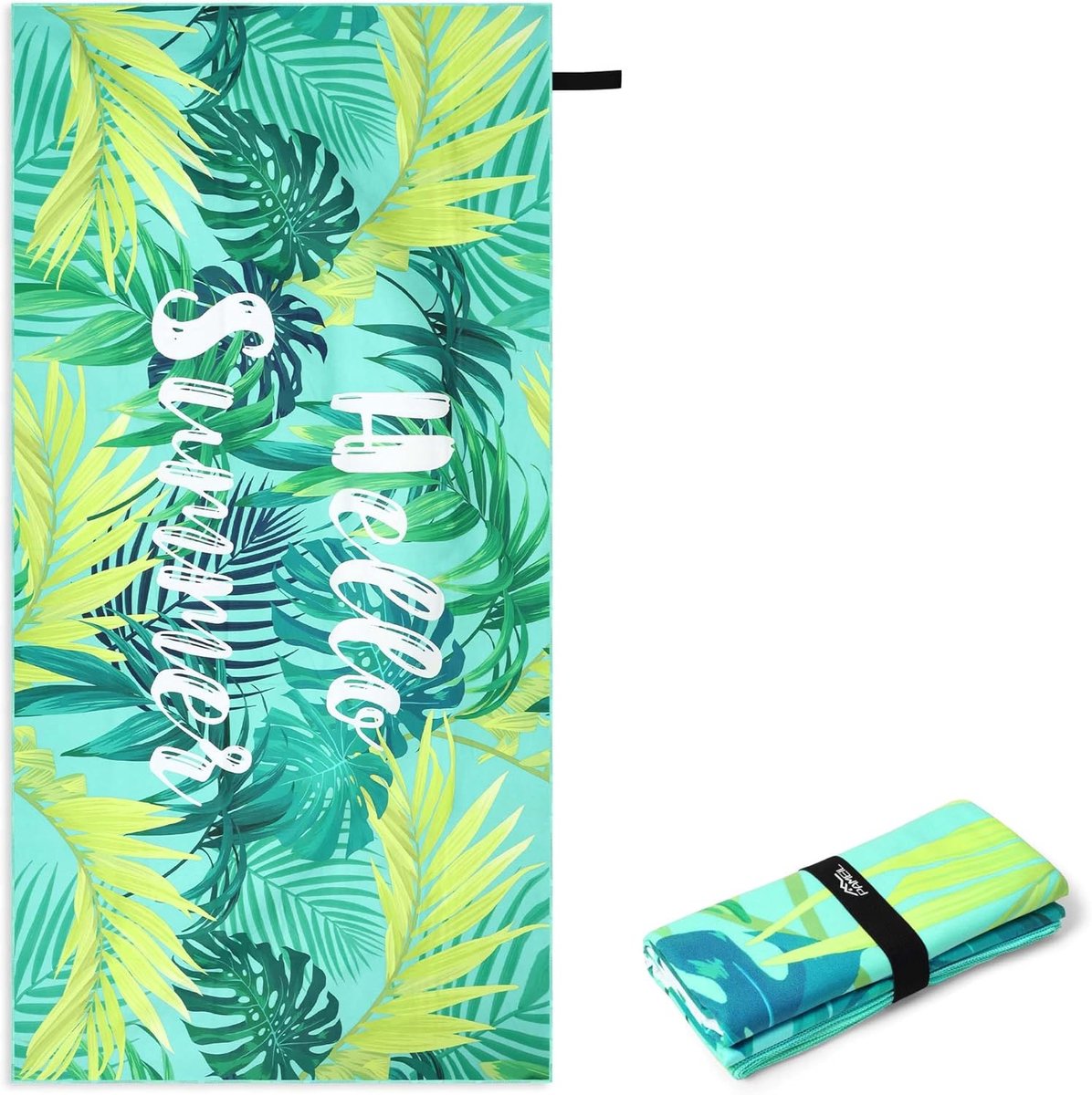 Thijox - XXL Microvezel Strandhanddoek 200 x 100 cm, Zandbestendig, Licht en Sneldrogend, Compact Reishanddoek voor Strand, Gym, Reizen, Sauna, Voor K