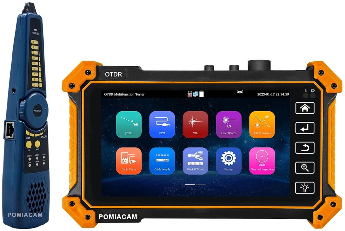 SnelShoppen - OTDR Fiber Optic Tester MOT-51C 1310/1550nm 26/24dB OLED Touch Screen VFL OPM LS OLT 100km