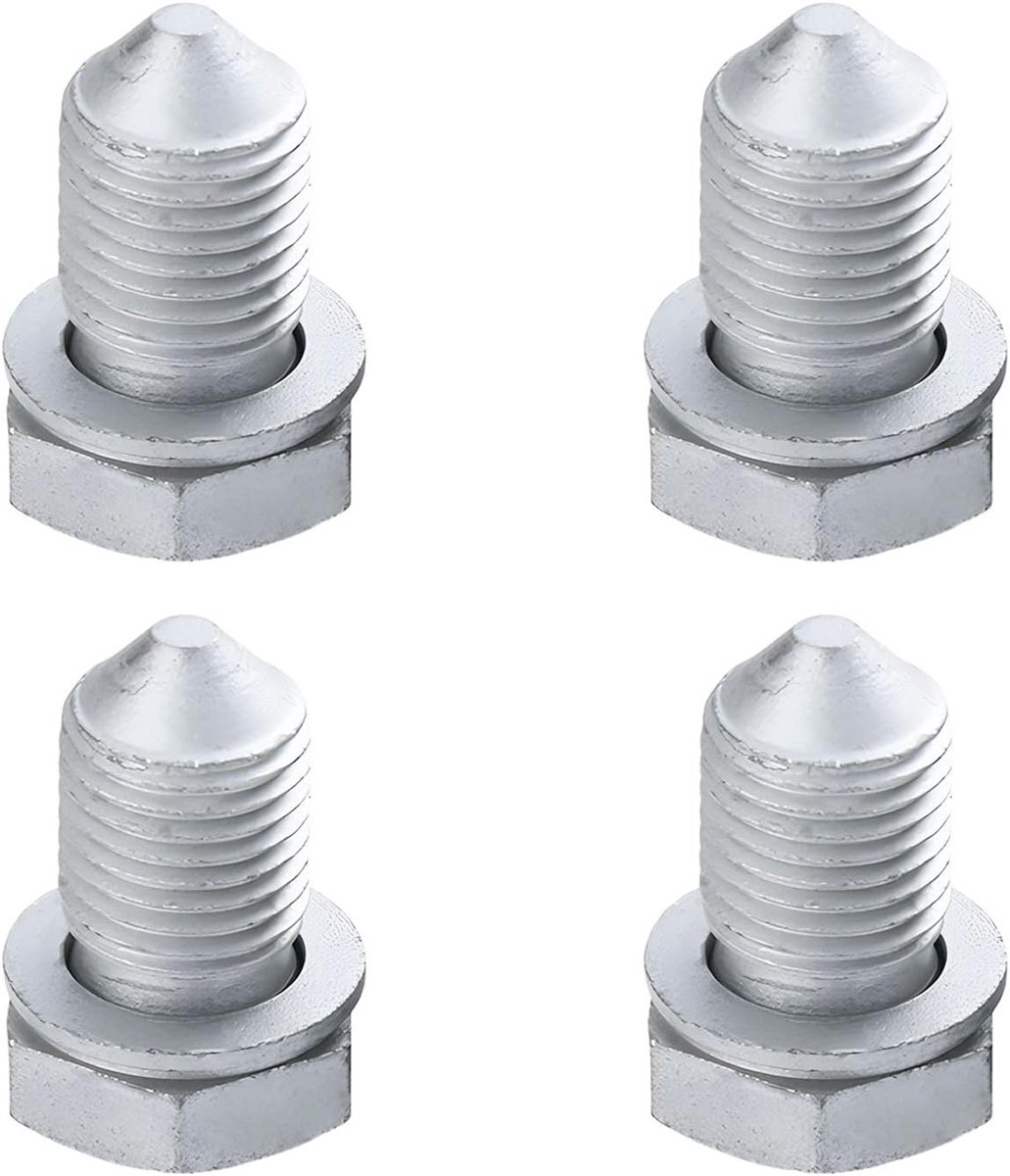 4 stuks olieaftapprofiel met afdichting, oliebak afvoerschroeven, geschikt voor N90813202, ideaal voor motoronderhoud en olieverversing