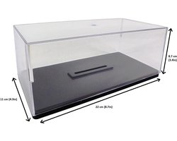 SnelShoppen - OPO 10 Set van 6 Dozen met Transparante Deksel en Bodem voor 1/24 Verzamelaars Miniatuurauto's - Acryl Glas Display Case, Stapelbare Doz