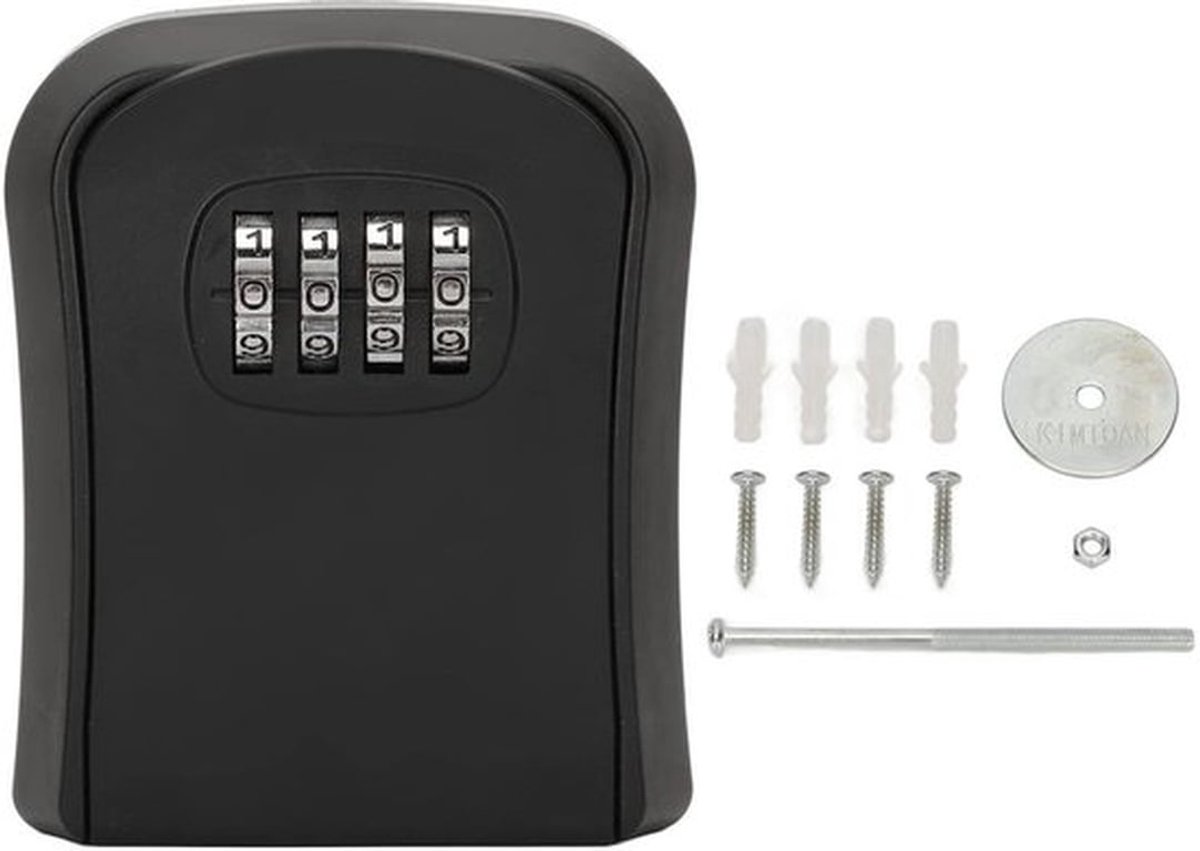 Cijferslot Waterdicht - Sleutelkluis met Code - Hangslot 4 Cijfers - Sleutelkast Buiten - Schokbestendig - Aluminiumlegering