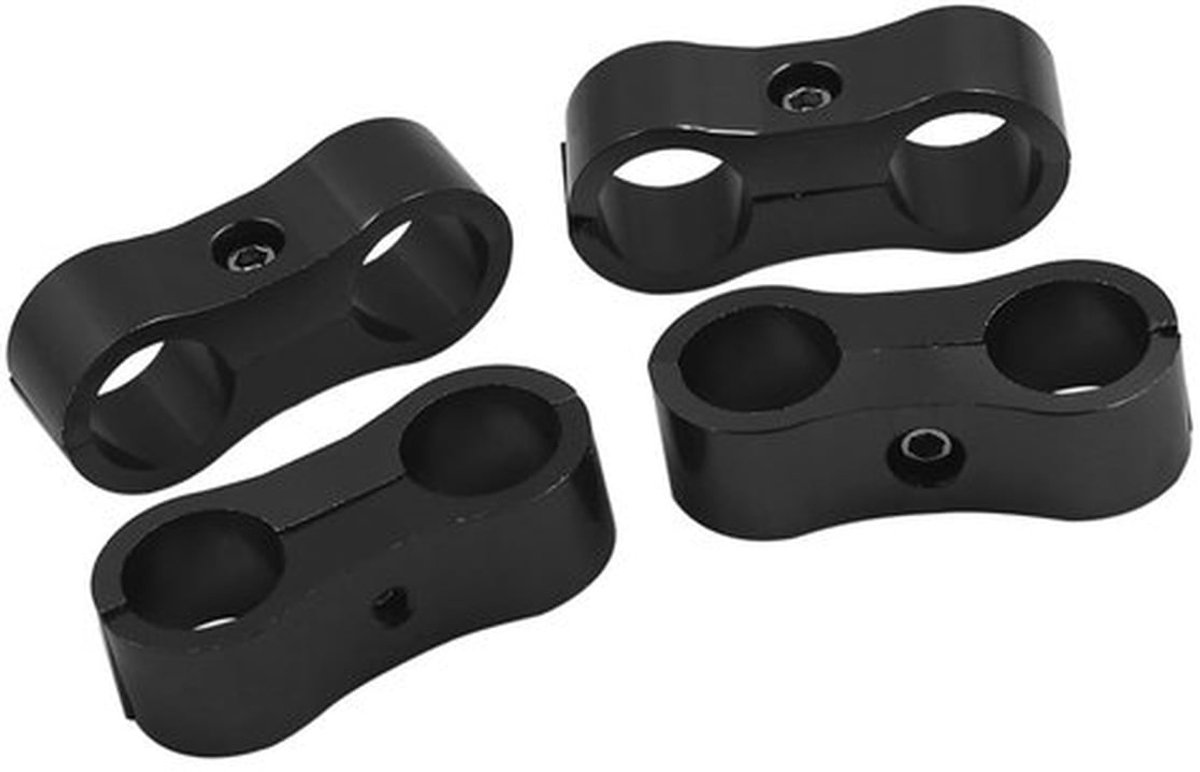 Slangklem 4 Stuks - Aluminiumlegering - Voor AN10 Slang - Voor Brandstof/Olie/Remleidingen - Binnendiameter 13 mm - Scherpe Bevestiging - Slanghouder