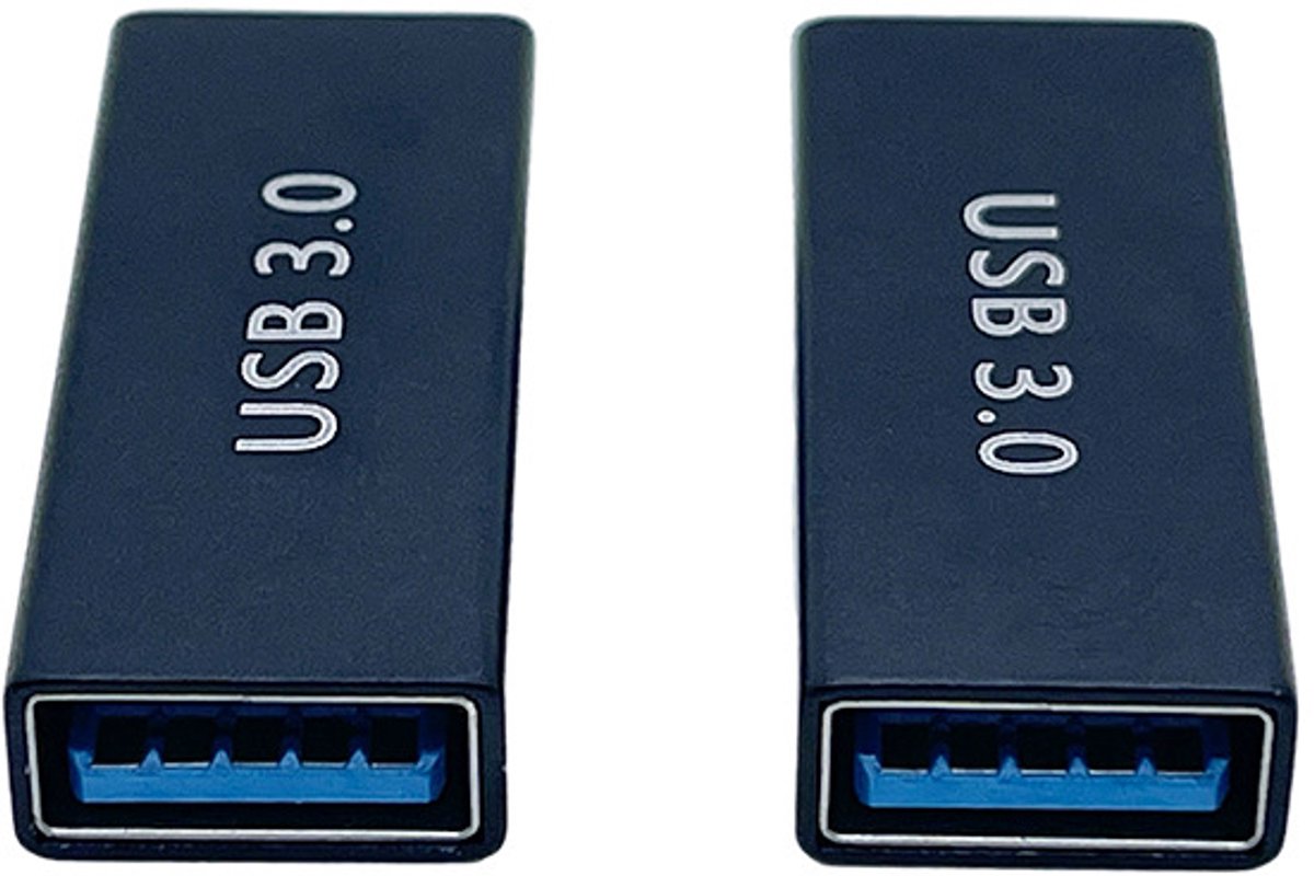 USB 3.0 Verlengadapter USB-A (female) naar USB-A (female) 10Gbps High Speed Data Adapter – Plug & Play – Zwart – 2 Stuks