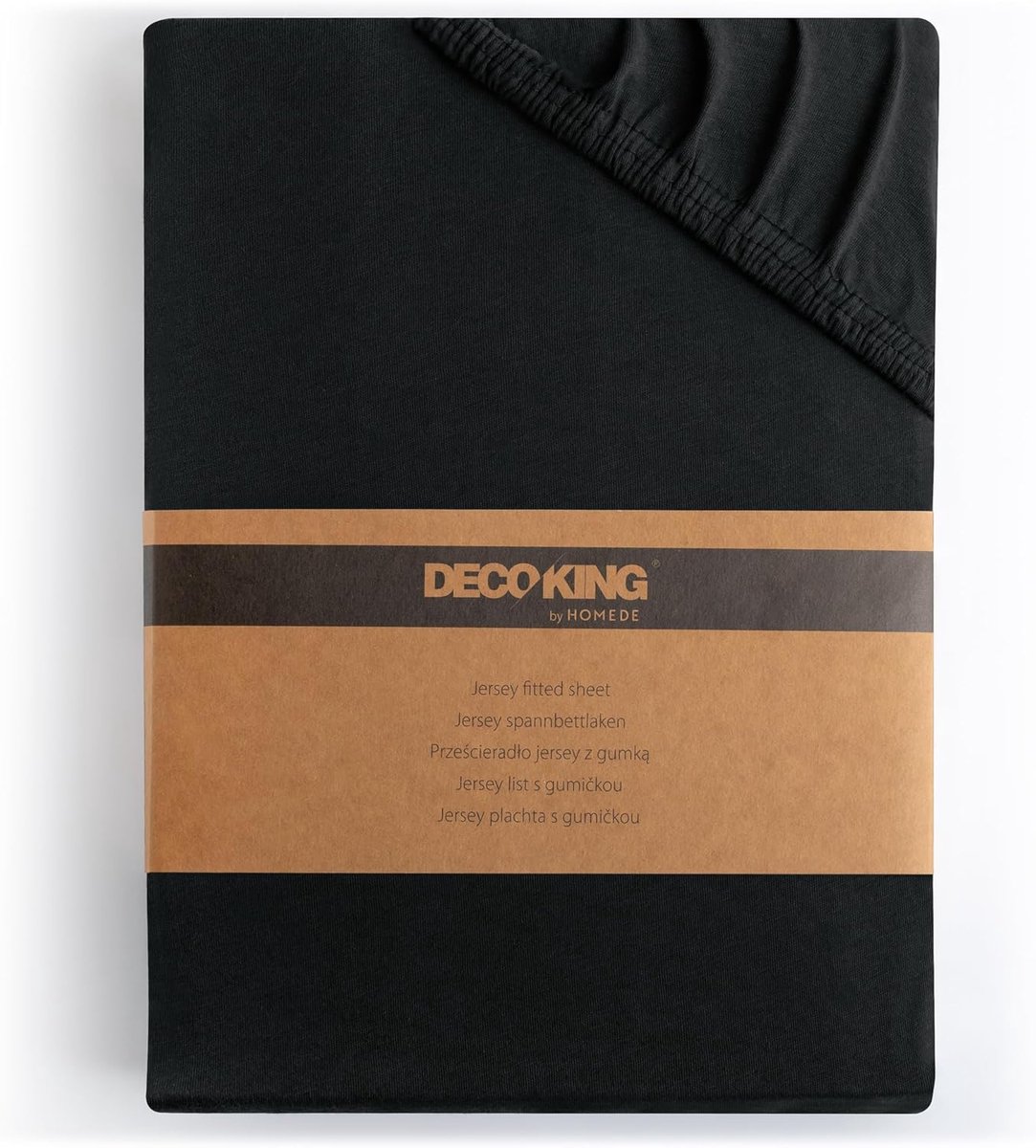 SnelShoppen - Fitted Sheet 140x200-160x200cm Zwart Amber 100% Katoen Jersey 30cm Hoogte Geschikt voor Boxspring en Matrassen